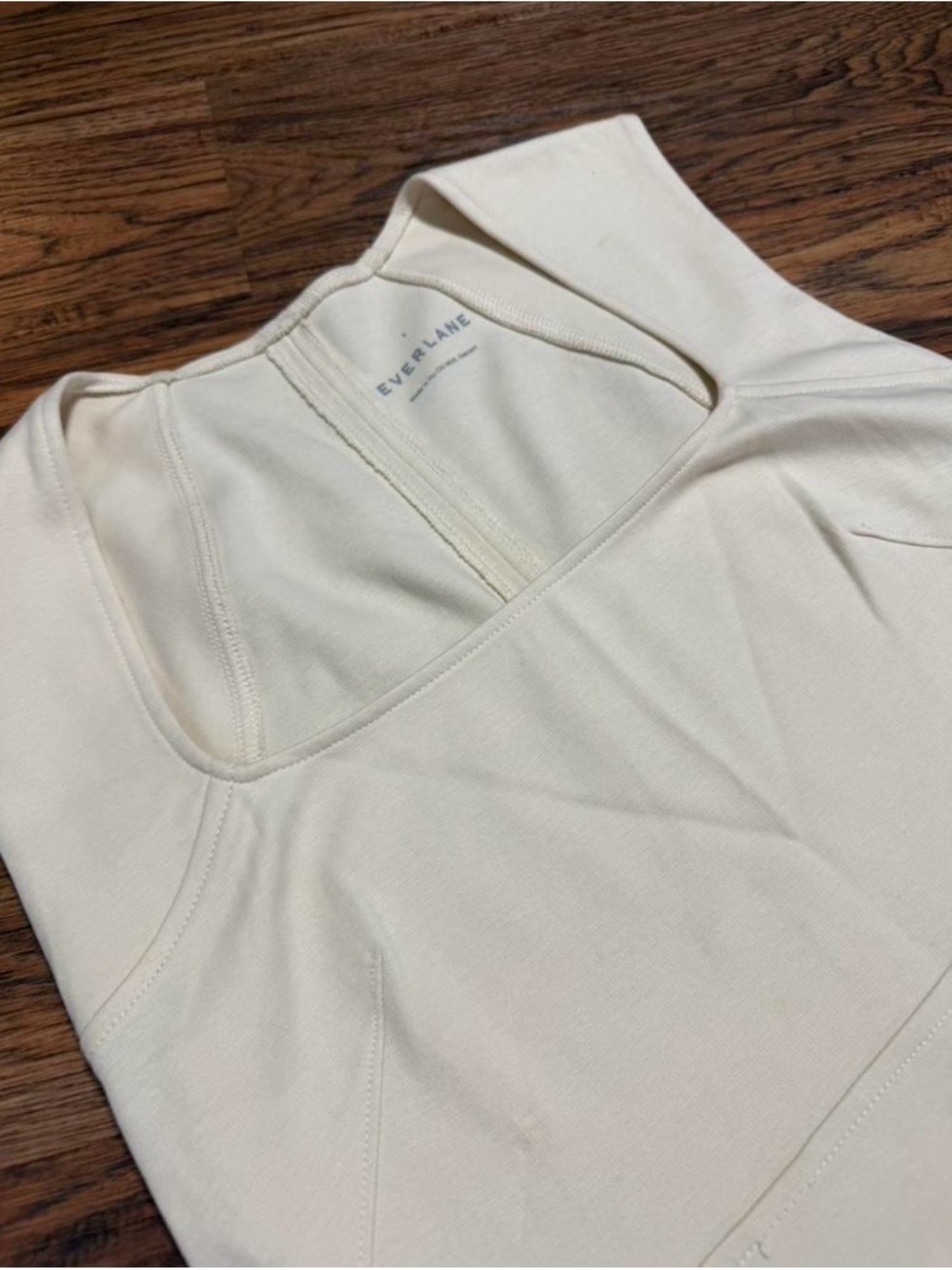 Everlane Cream Square-Neck Sleeveless Mini Dress - Picture 2 of 4